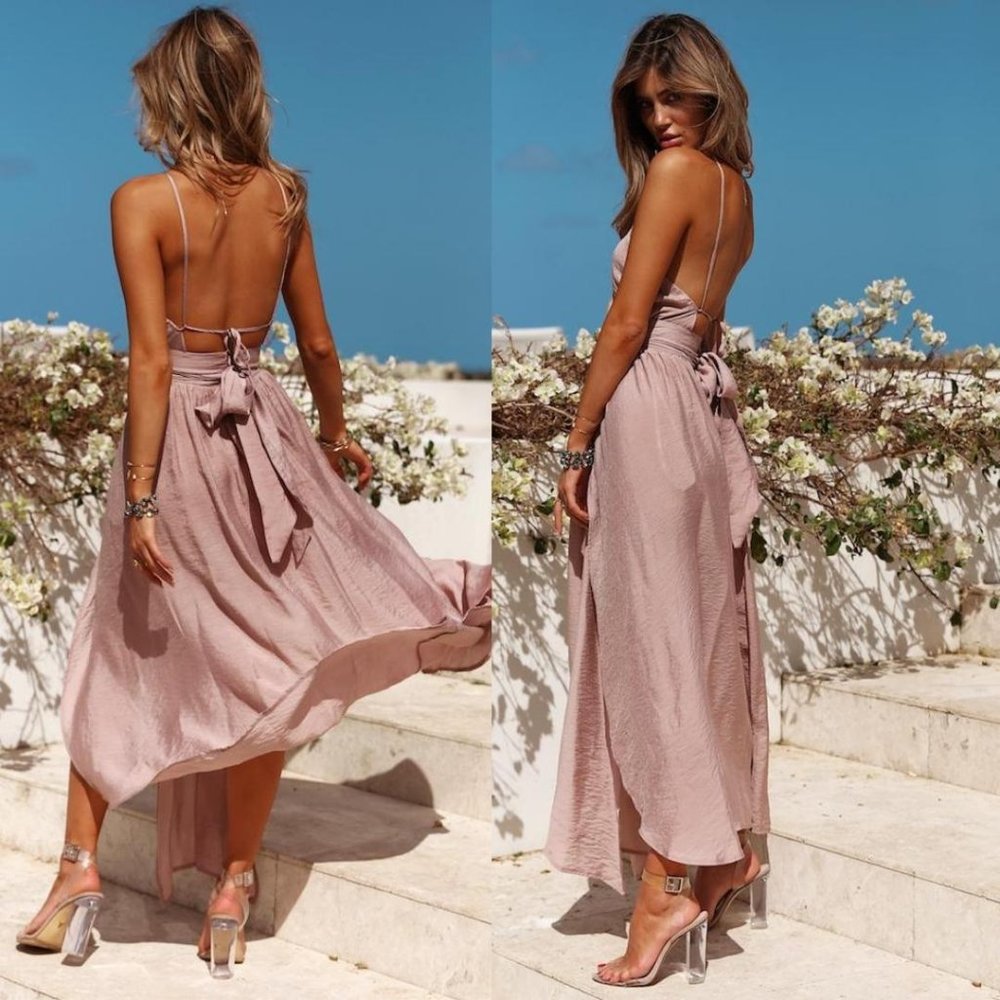 Hello Molly Stop Motion Maxi Dress Mocha